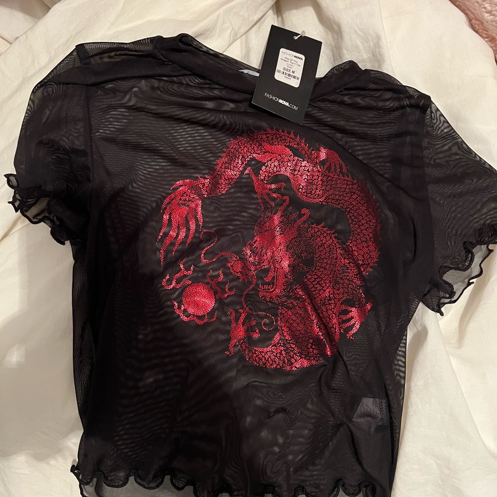 Fashion Nova transparent top